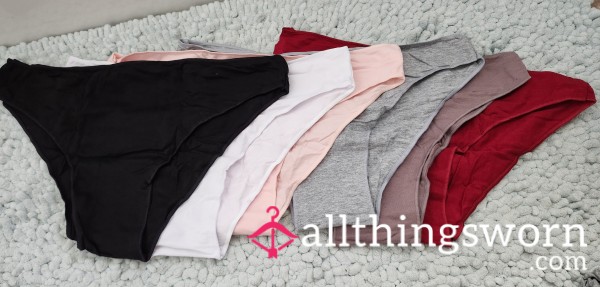 Cheeky Cotton Panties - Ready To Be Worn! Pick Your Favorite Color!