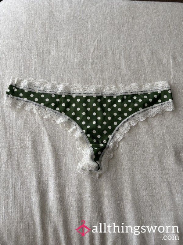 Cheeky Green Polka Dots