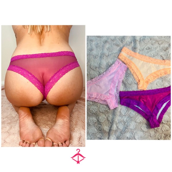 48hr Wear Cheeky Lace And Satin Panties