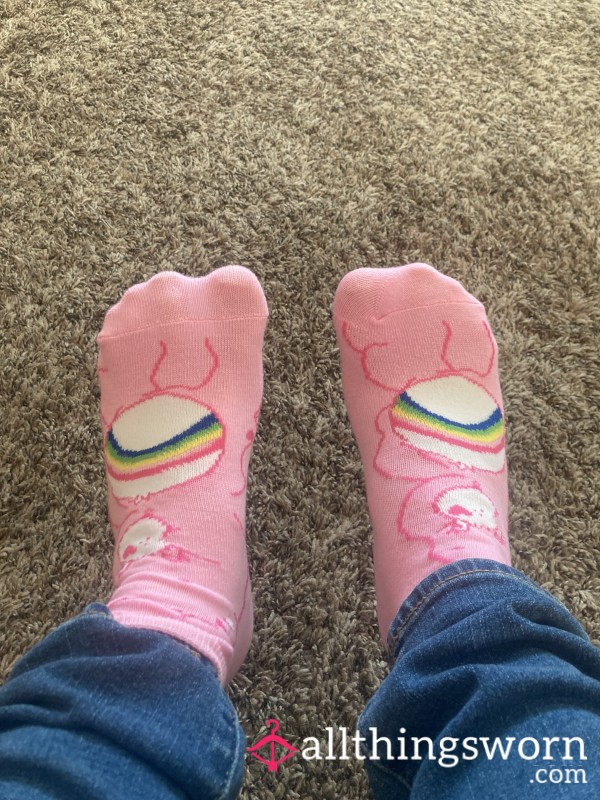 Cheer Bear Pink Care Bear Ankle Socks