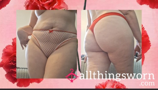 ♧SOLD♧ Cheery Red & White Thongs