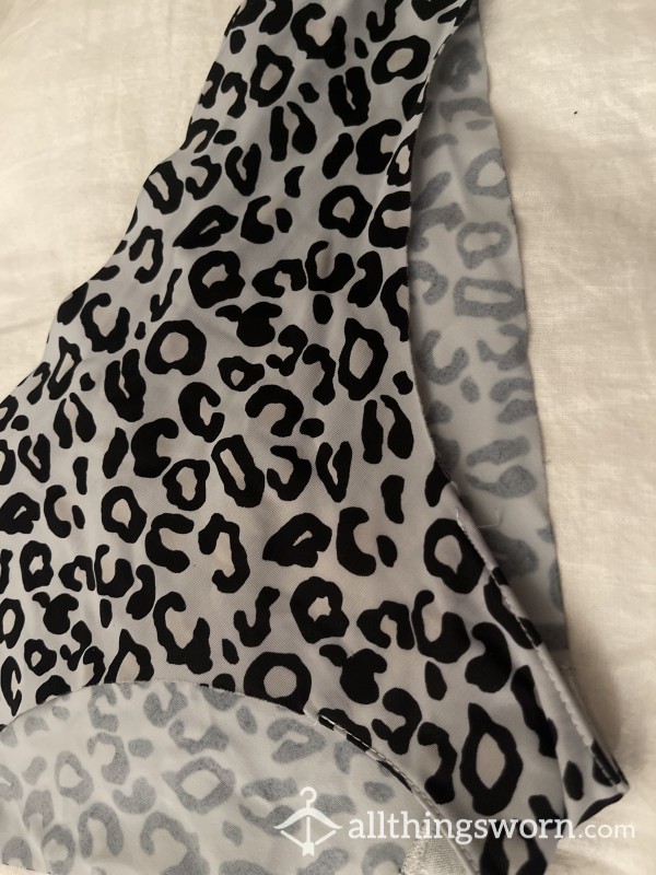 Cheetah Panties Worn With Pu**y Cream