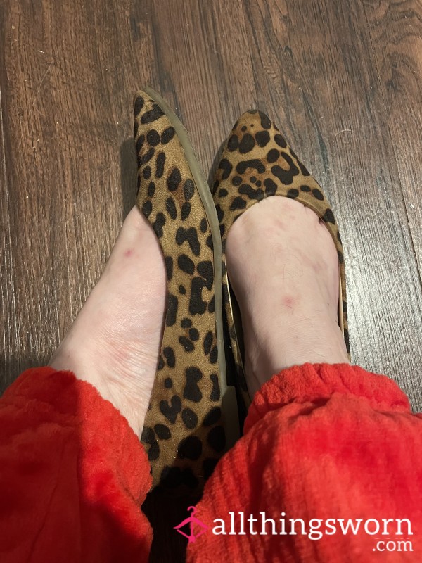 Cheetah Print Flat Shoes