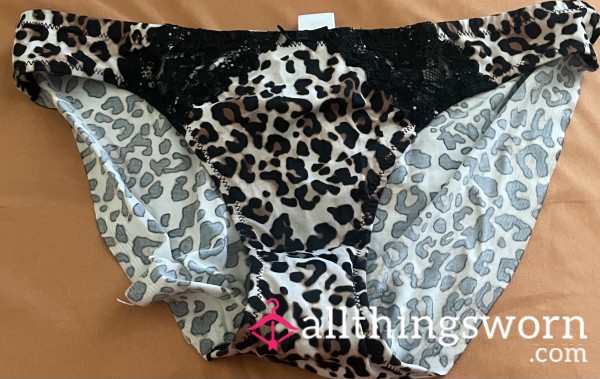 Cheetah Print Nylon Cheeky Panties