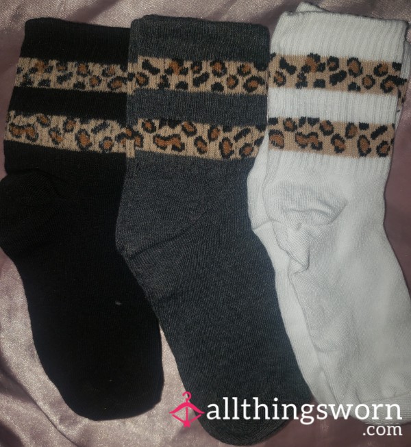 Cheetah Print Socks