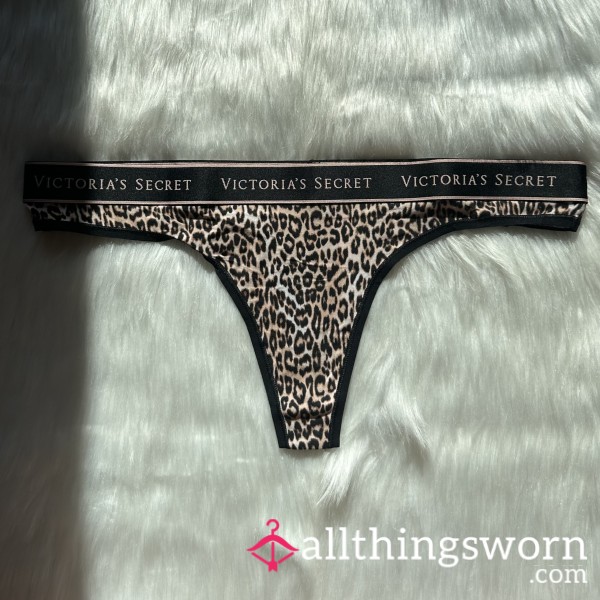 Cheetah Print VS Logo Thong