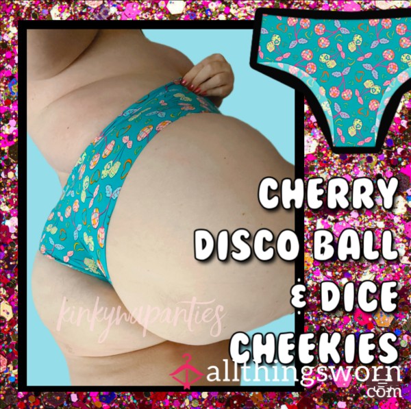 Cherry Disco Ball & Dice Cheekies - Includes 48-hour Wear & U.S. Shipping