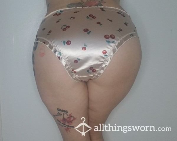 Cherry Print Silk Panties