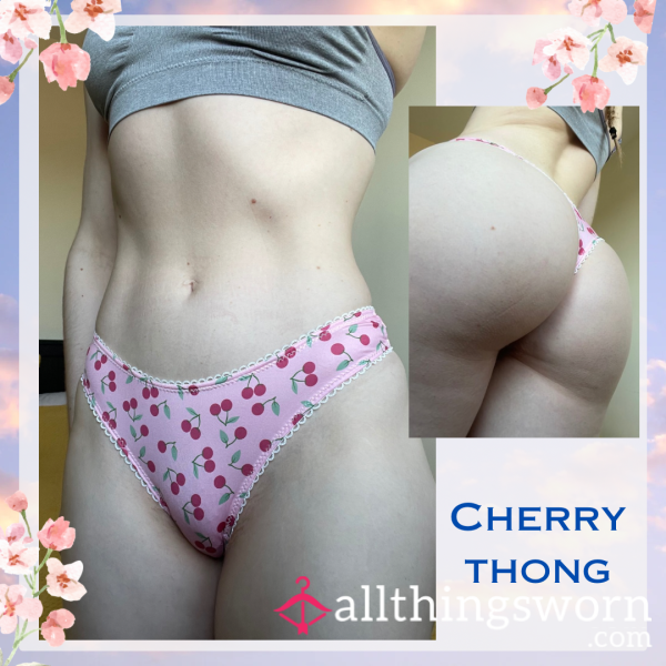 Cherry Thong 🍒 Size Small ▪️1 Day Wear - £20. Longer Wears And International Shipping Available 🌎