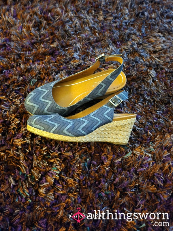 Chevron Blue Espadrilles