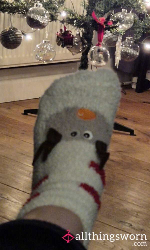 Christmas Rudolph Fluffy Socks