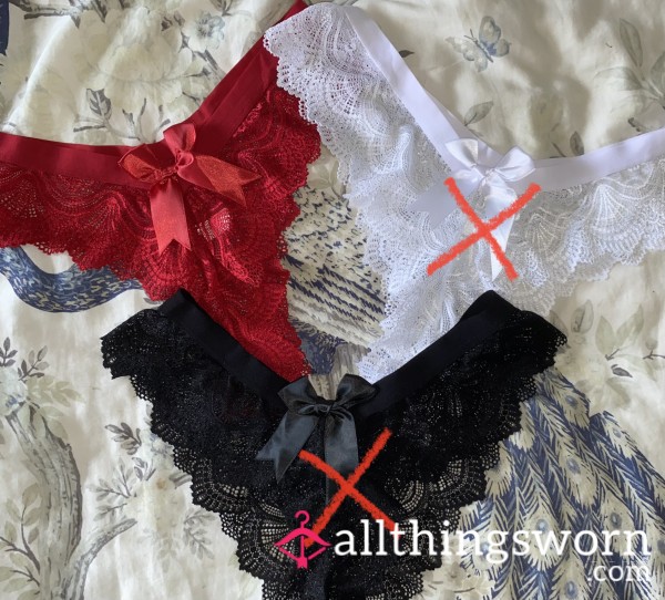 ❗️CLEARANCE SALE❗️Bow Back Lace Thongs (48 Hour)