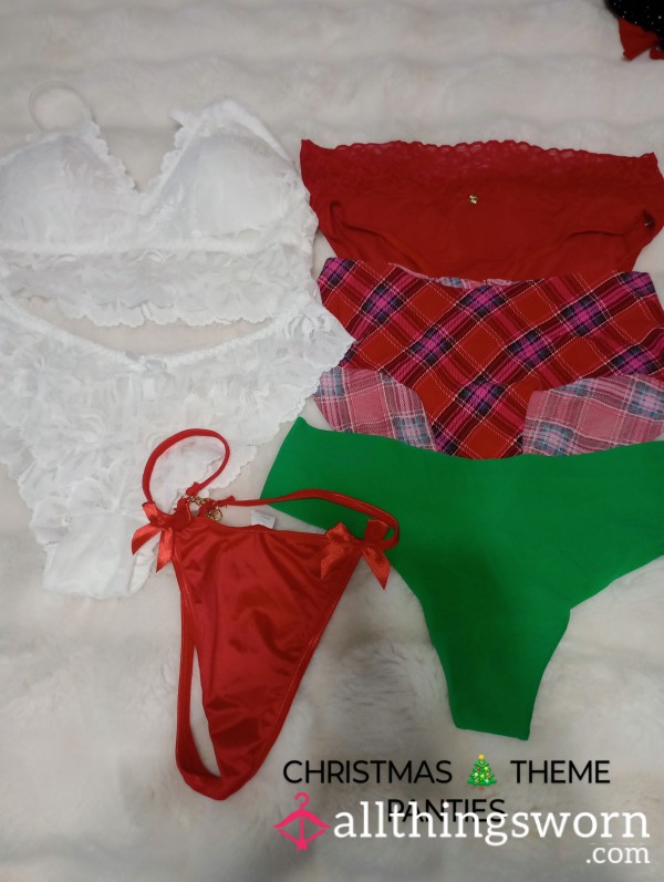 Christmas 🎄 THEME Panty Variety -- Ask And You Shall Receive -- Base $25 +5 Per Extra Day, Playing, Workouts, Stuffing Orgasm Video! Drip Dry Let's Chat