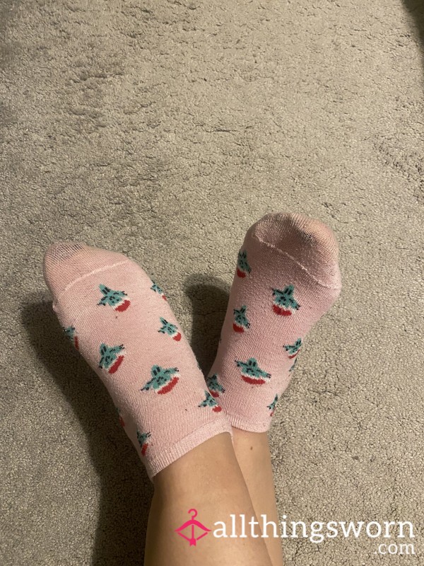 Christmas Worn Pink Socks T