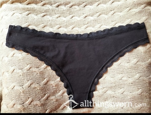 Chunky Black Brazilian Panties