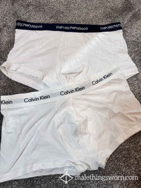 CK And Armani Worn Boxers