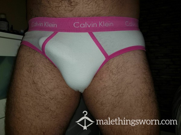 White/Pink CK Briefs