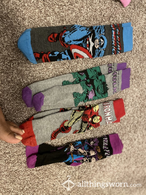 ❤️💙💜 Cla**ic MCU Socks