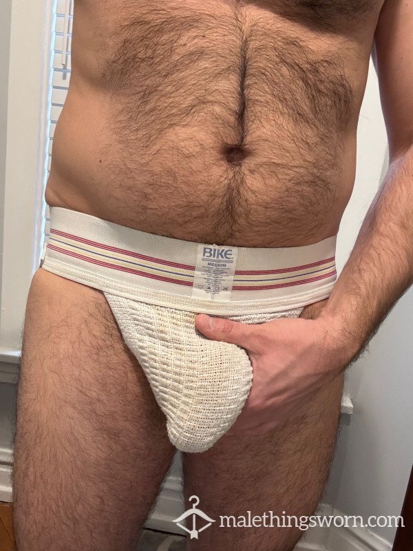 SOLD-Cla**ic White Bike Jock