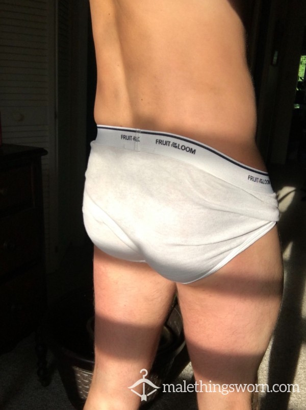 Cla**ic White FOTL Briefs