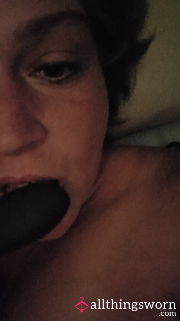 Cleaning My Toy With My Tongue And Mouth After Using It To Masterbate.