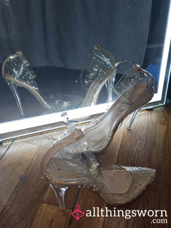 Clear Cinderella Bedazzled Shoes