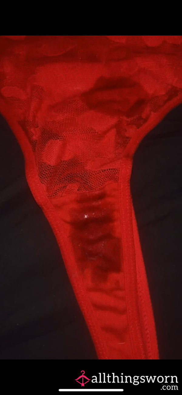 C*m Filled Red Thongs❤️