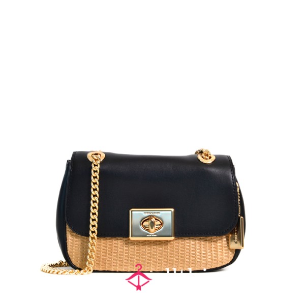 Coach Mini Ca**idy Crossbody Gold Natural Black