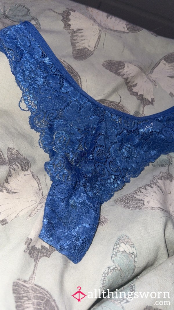 Cobalt Blue Lace Thong 💙