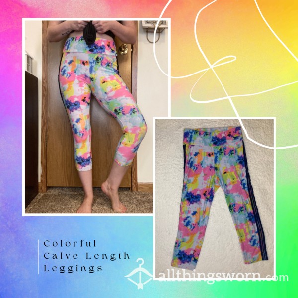 Colorful Calve Length Leggings