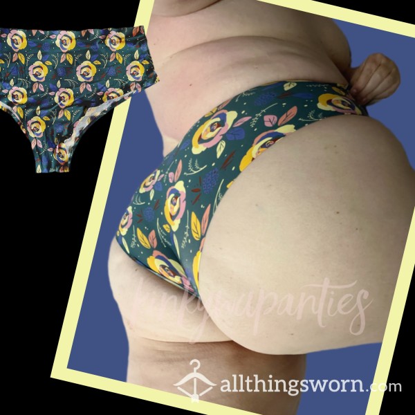 Colorful Flor*l Teal Cheekies - Includes 48-hour Wear & U.S. Shipping