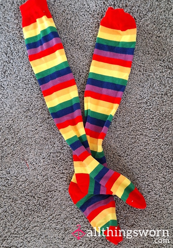 🌈 Colorful Knee High Socks