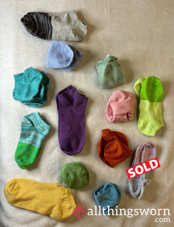 Colorful Size 8 Socks 24 Hour Wear Included