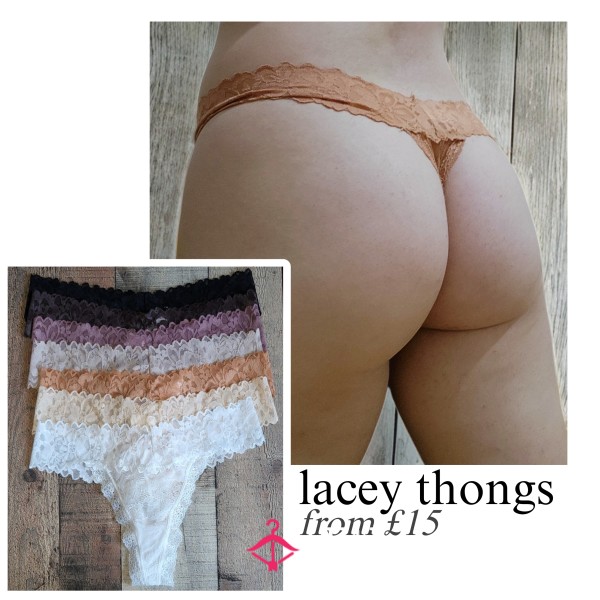 Colourful Lace Cute Thongs