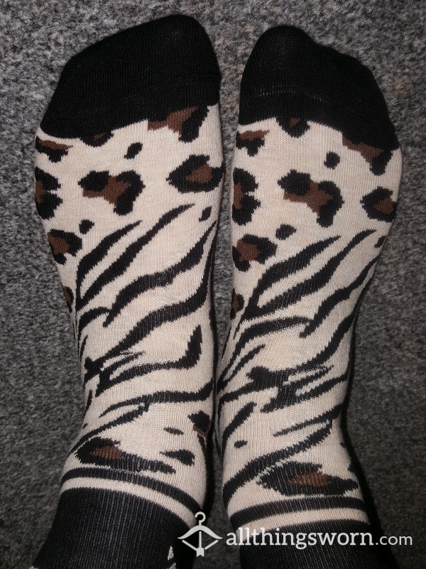 Come Get My Cute Worn Animal Print Socks 😈