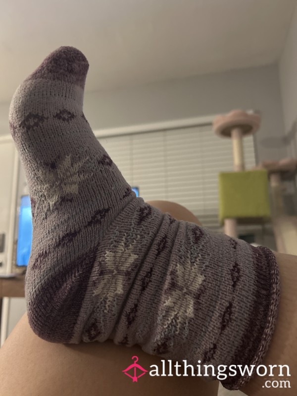 COMFY COZY SOCKS WORN ALL DAY TODAY