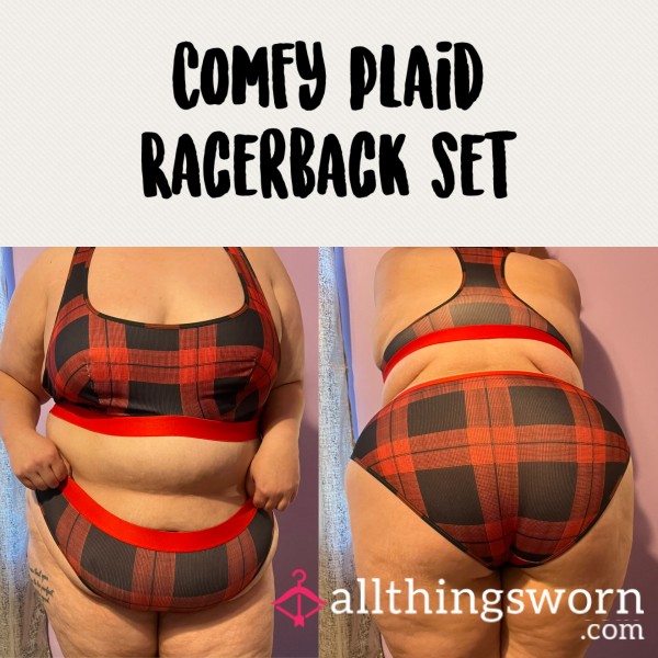 Comfy Plaid Racerback Set