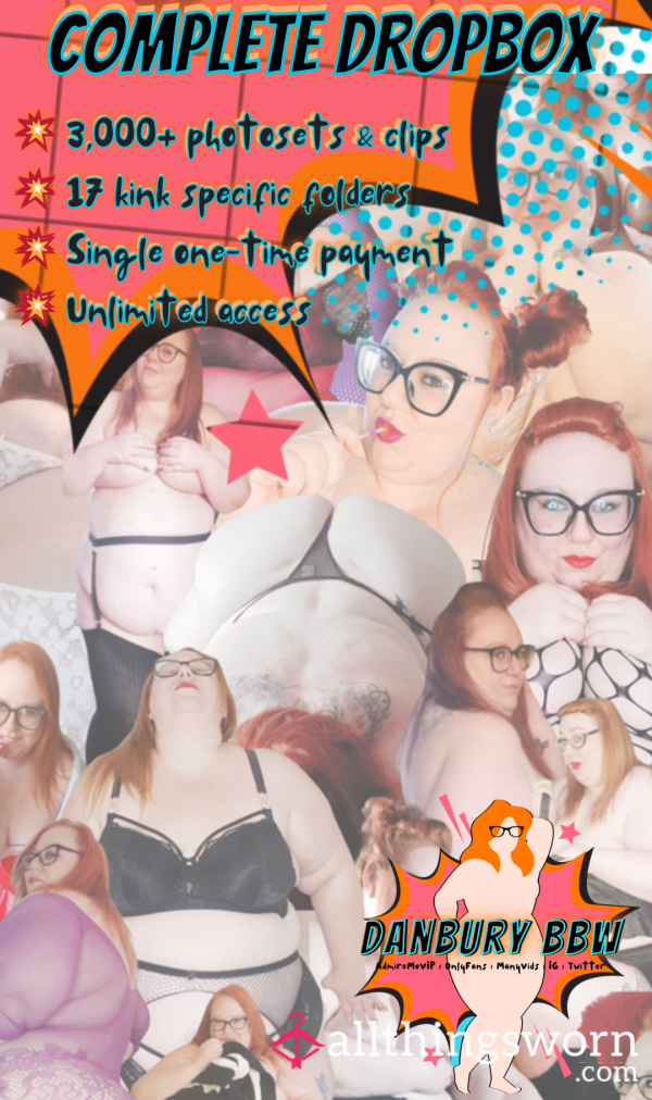 Complete BBW Dropbox - 3k+ Nude & Lewd Photosets & Vid Clips, INTRODUCTORY PRICE!