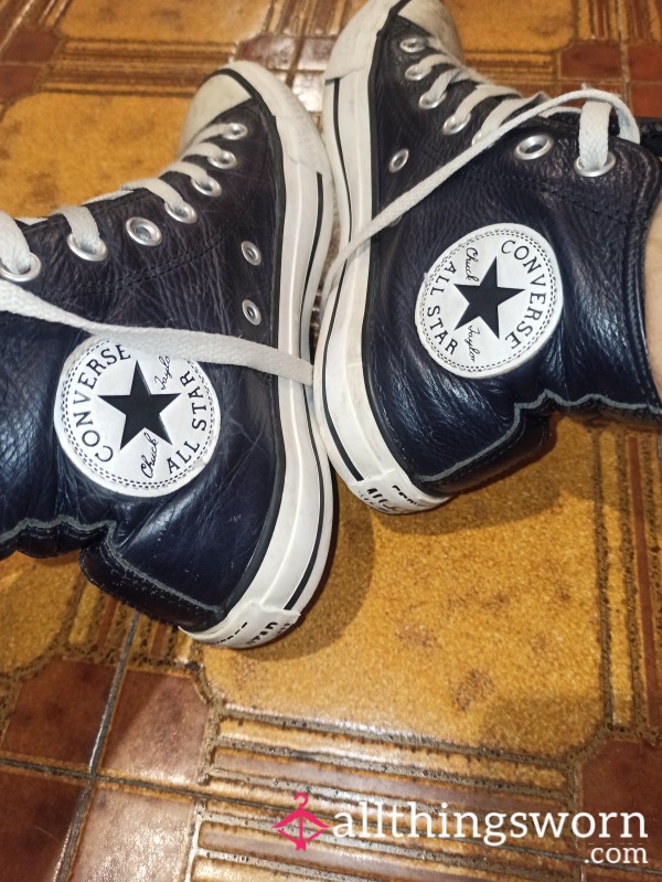 Converse All Star In Pelle Scarpe Usate