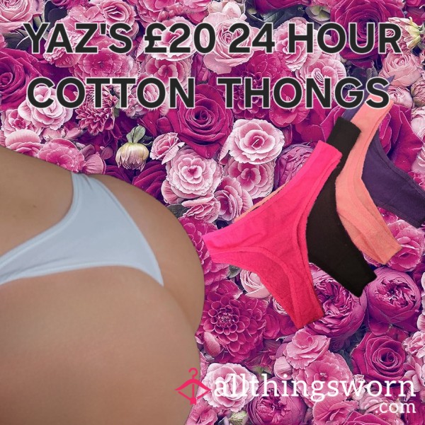 Cotton 24 Hour Thongs 🫦