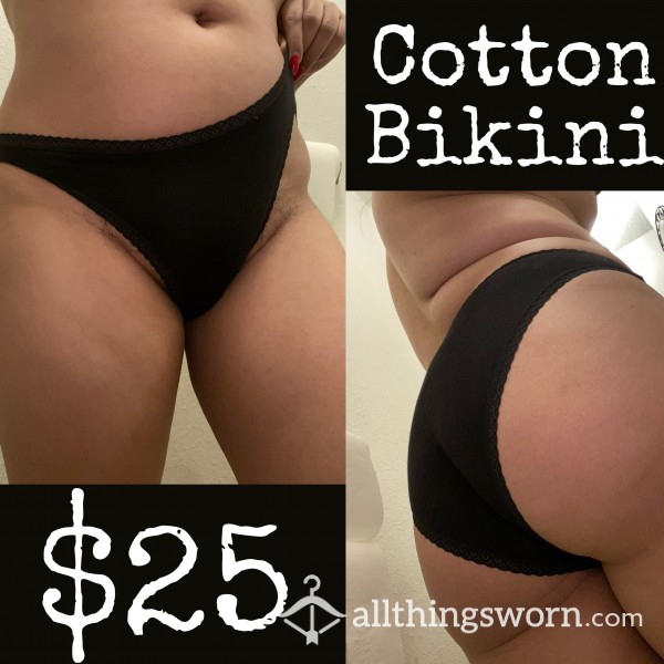 Cotton Black Bikini $25