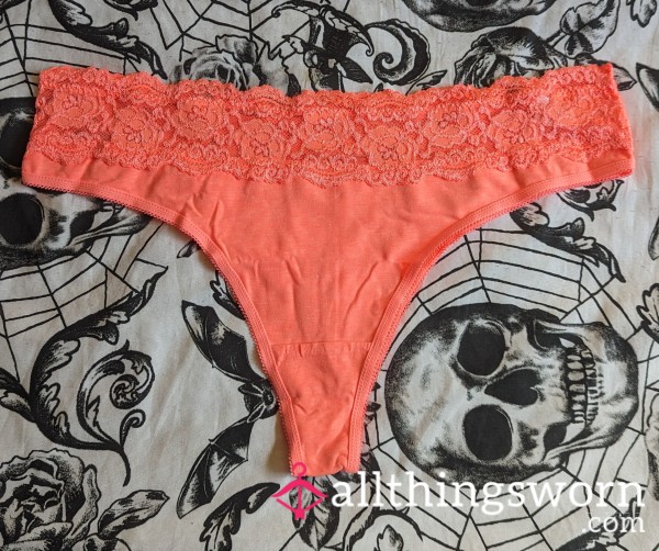 Cotton Brazilian Panties With Lace Trim