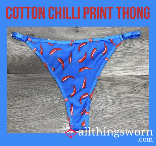 Cotton Chilli Print Thong🌶️