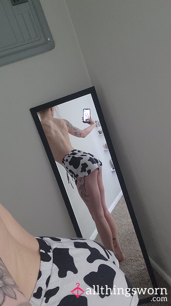 🐄 Cotton Cow Print Booty Shorts 🐄