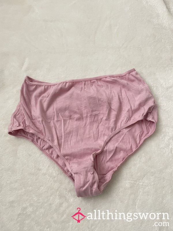 Pink Cotton Full Back Knicker Briefs | 48Hr Wear Included