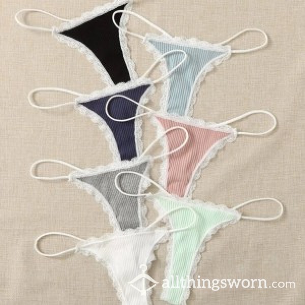 Cotton/lace G Strings