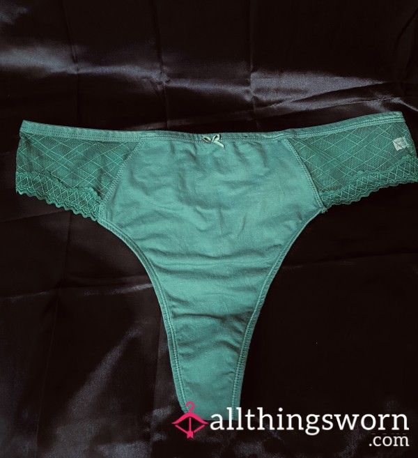 Cotton Green Thong