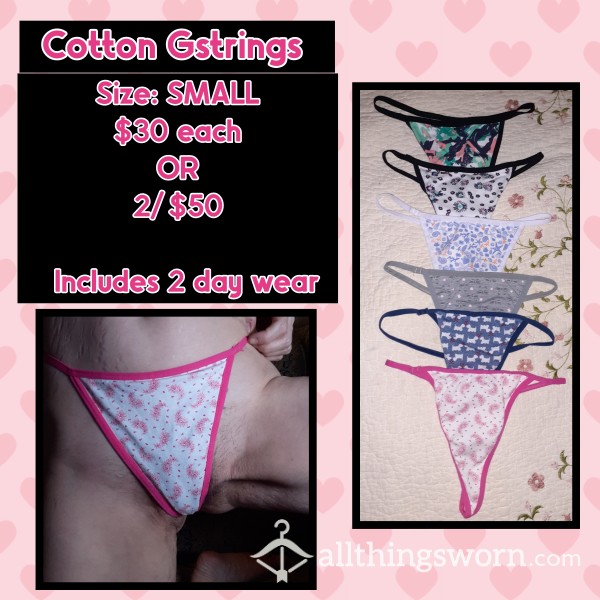 Cotton Gstrings - Size XS