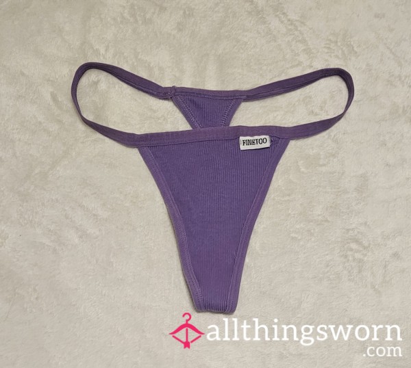 Cotton Periwinkle G-String