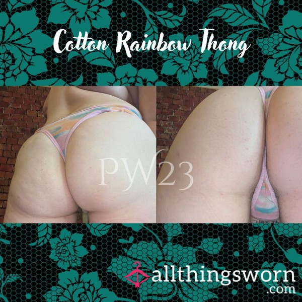 Cotton Rainbow Thong